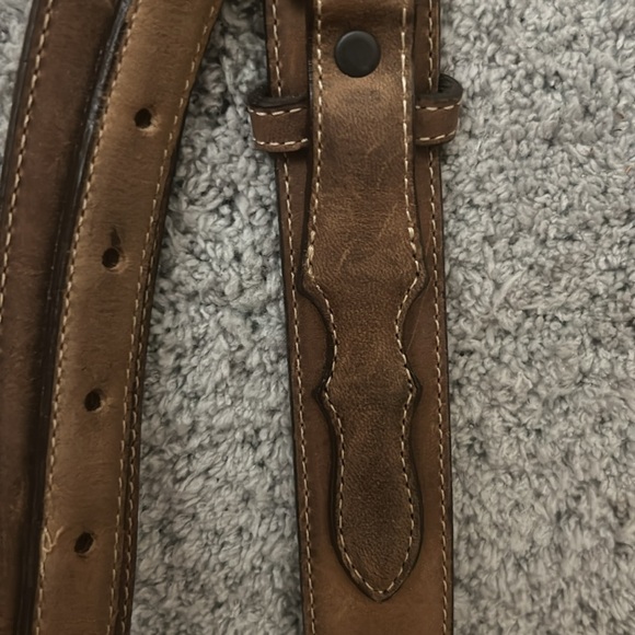 MUST SEE!!! Vintage Orvis Men’s brown leather braided trout belt 36 EUC - Picture 3 of 14